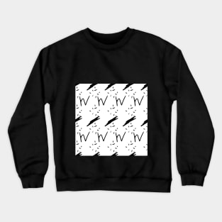 Grunge, abstraction, abstract, lines, strokes, dots, ornament, seamless, repeat, Crewneck Sweatshirt